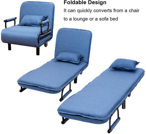 Multi-Functional 3 in 1 Single Sofa Bed with Pillow