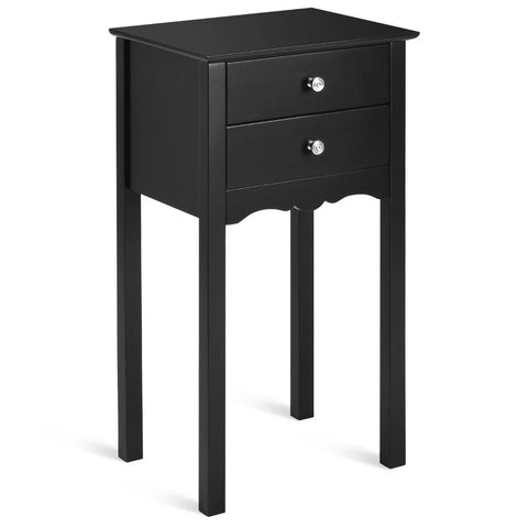 Classic and Elegant Side table with Storage Drawers and Sturdy Design