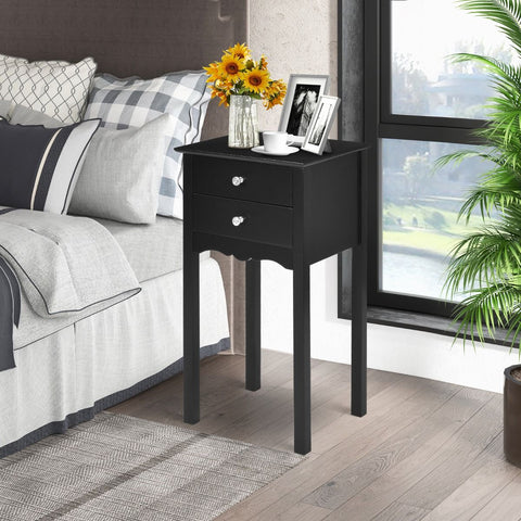 Classic and Elegant Side table with Storage Drawers and Sturdy Design