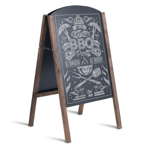 Foldable Double Sided Blackboard with Waterproof Pine Frame