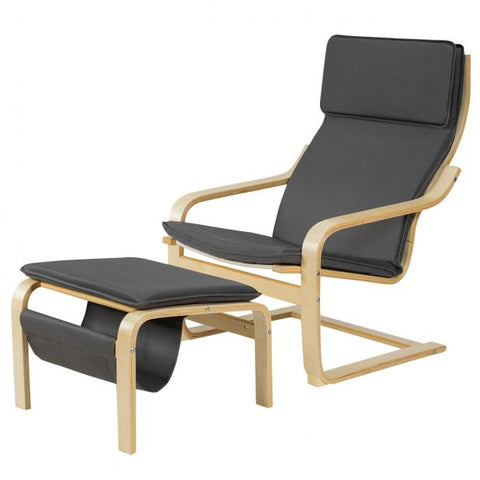 Mother Earth Lounge Chair with Footstool and Magazine Rack