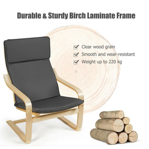 Mother Earth Lounge Chair with Footstool and Magazine Rack