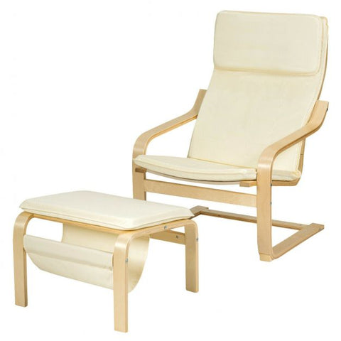 Mother Earth Lounge Chair with Footstool and Magazine Rack