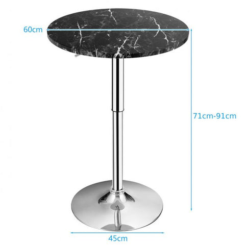 Small Marble Style Bar Table with 60cm Width