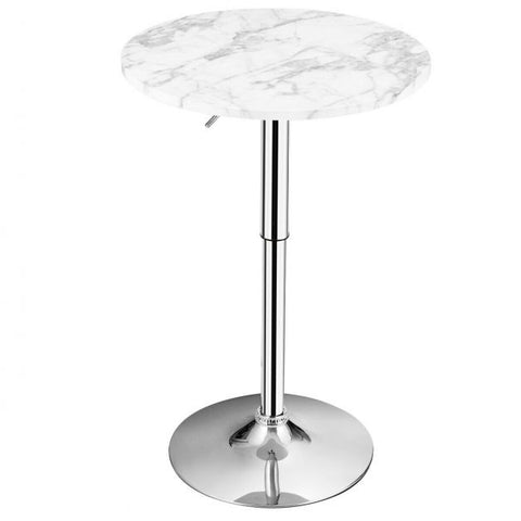 Small Marble Style Bar Table with 60cm Width