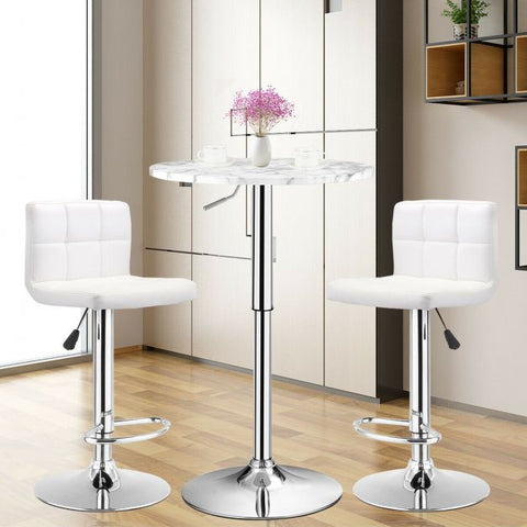 Small Marble Style Bar Table with 60cm Width