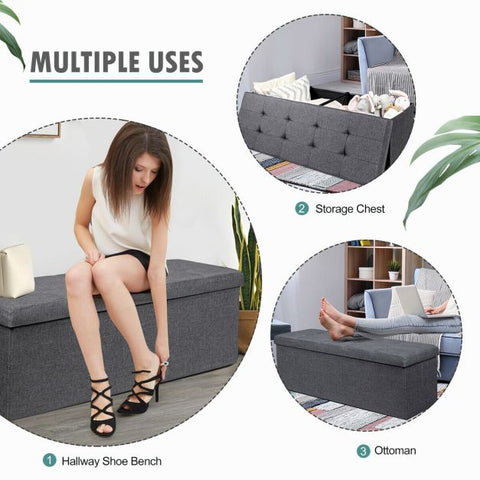 Classic Modern Storage Bench with 110cm Length