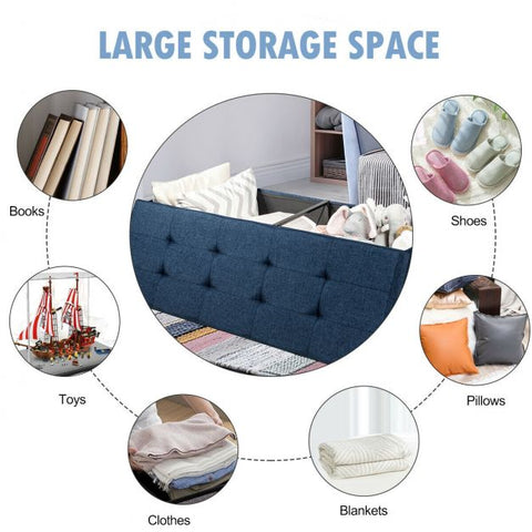 Classic Modern Storage Bench with 110cm Length