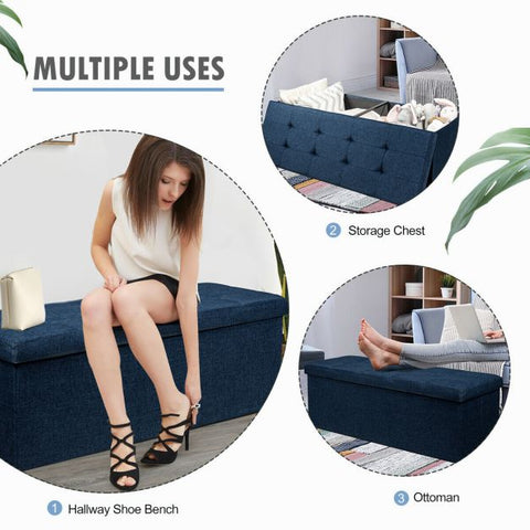 Classic Modern Storage Bench with 110cm Length