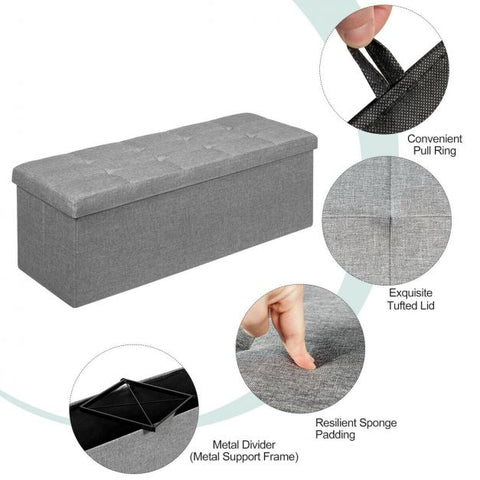 Classic Modern Storage Bench with 110cm Length