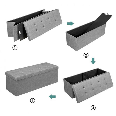 Classic Modern Storage Bench with 110cm Length
