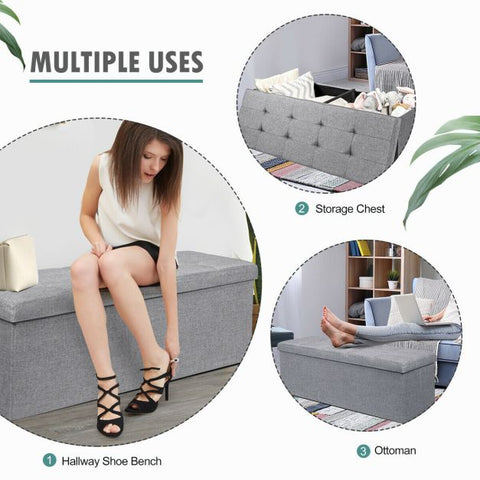 Classic Modern Storage Bench with 110cm Length