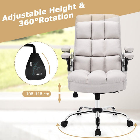Exquisite Executive Office Chair with Upholstered material and Ergonomic Design