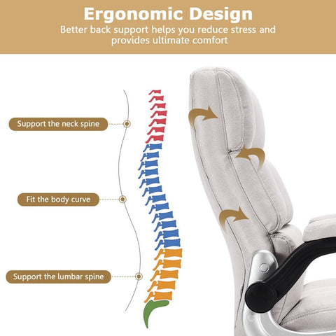 Exquisite Executive Office Chair with Upholstered material and Ergonomic Design