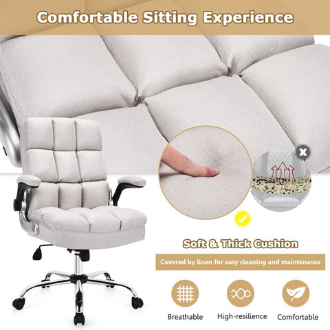 Exquisite Executive Office Chair with Upholstered material and Ergonomic Design