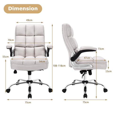 Exquisite Executive Office Chair with Upholstered material and Ergonomic Design