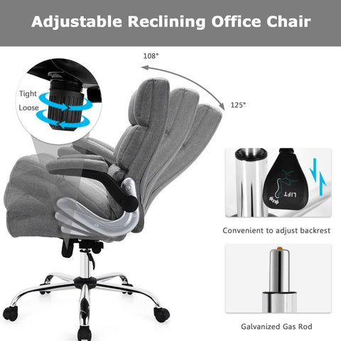 Exquisite Executive Office Chair with Upholstered material and Ergonomic Design