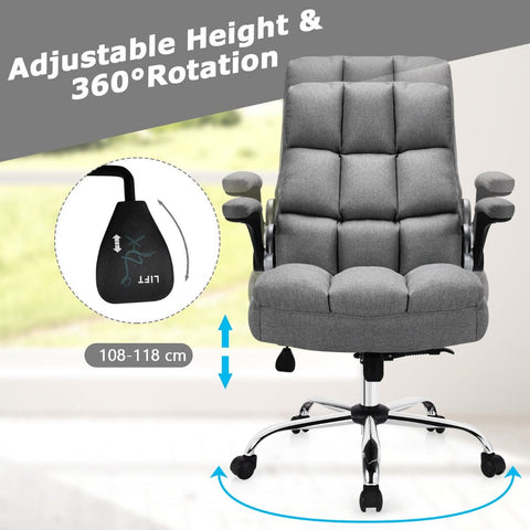 Exquisite Executive Office Chair with Upholstered material and Ergonomic Design