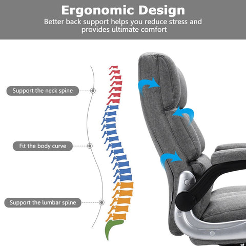 Exquisite Executive Office Chair with Upholstered material and Ergonomic Design