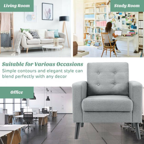 Contemporary Armchair for Everyday Use in Grey
