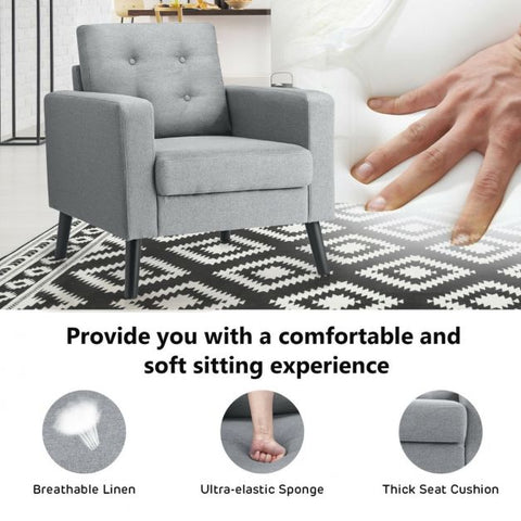 Contemporary Armchair for Everyday Use in Grey