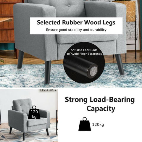 Contemporary Armchair for Everyday Use in Grey