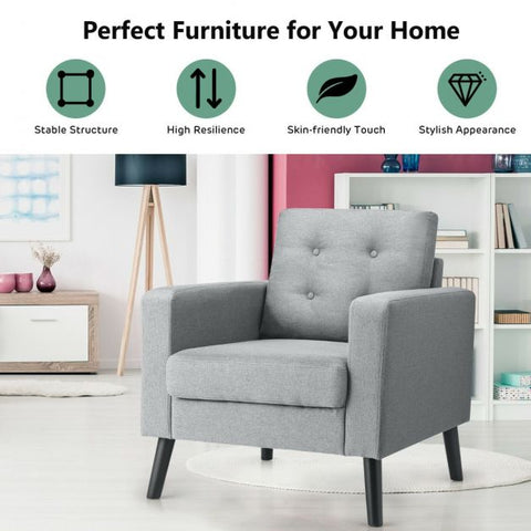 Contemporary Armchair for Everyday Use in Grey