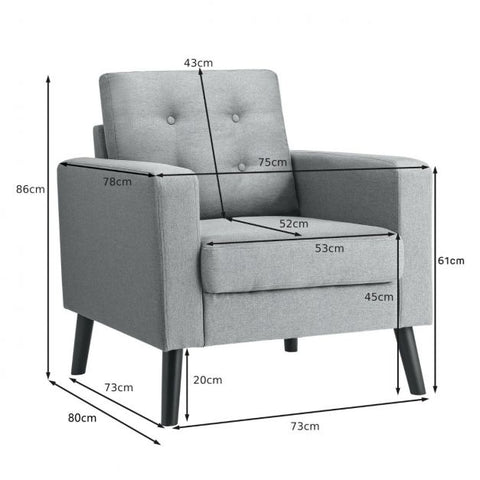 Contemporary Armchair for Everyday Use in Grey