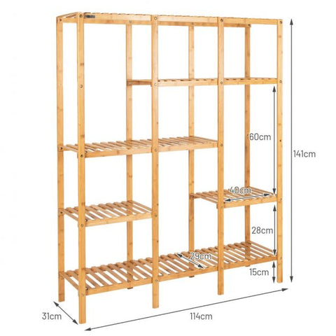 Garden 5 Tier Bamboo Multi-Purpose Plant Storage Rack