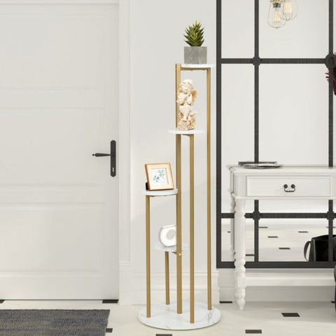 Patio 5 Tier Plant Stand with Tall Design and Metal Frame