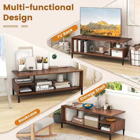 Industrial Multi-Function TV Stand with Ample Storage Space and 120cm TV Capacity