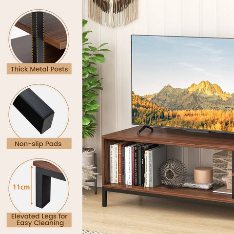 Industrial Multi-Function TV Stand with Ample Storage Space and 120cm TV Capacity