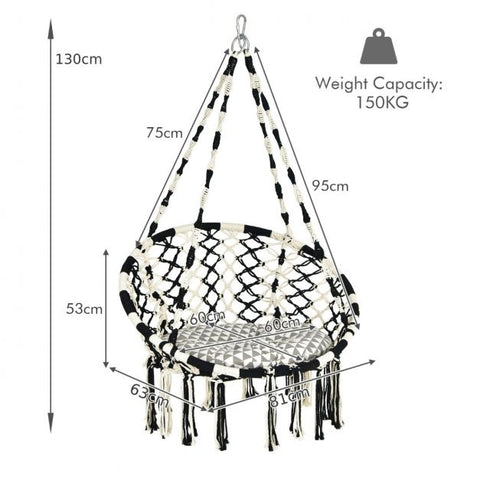 Relax Swing Chair with Sturdy Iron Frame and Ultra-Soft Cushion