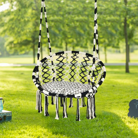 Relax Swing Chair with Sturdy Iron Frame and Ultra-Soft Cushion