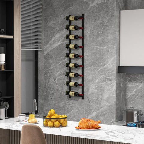 Modern Stable Wine and Champagne Organizer with Tilted Storage