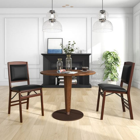 Occasional Set of 2 Dining Charis in Black and Brown