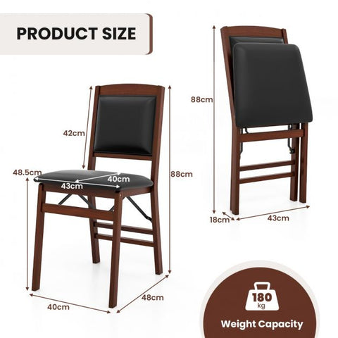 Occasional Set of 2 Dining Charis in Black and Brown