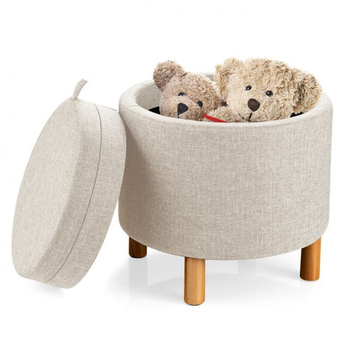 Nordic Inspire Small Circle Footstool with Storages