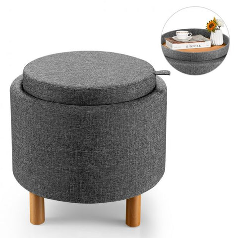 Nordic Inspire Small Circle Footstool with Storages