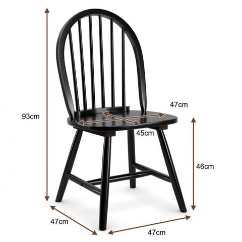 Wooden Set of 2 Dining Chairs