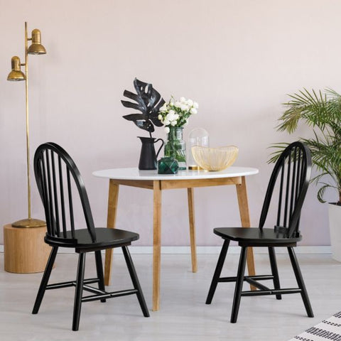 Wooden Set of 2 Dining Chairs