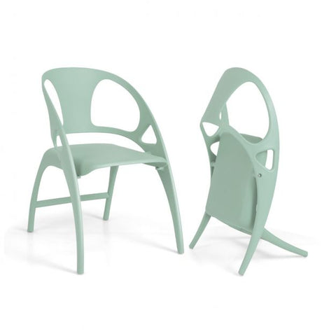 Simple Set of 2 Dining Chairs with Folding Funtcion