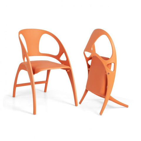 Simple Set of 2 Dining Chairs with Folding Funtcion