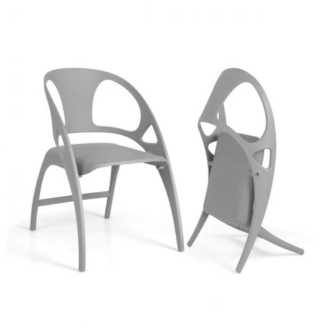 Simple Set of 2 Dining Chairs with Folding Funtcion