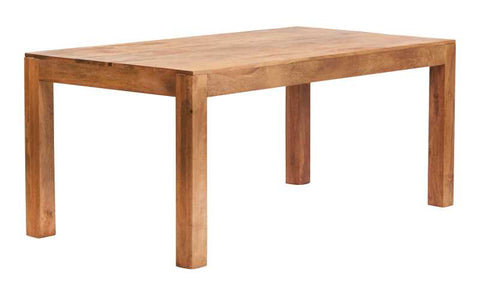 Lightly Stained Light Mango Hardwood Dining Set of 6 with Matt Finish and Chairs