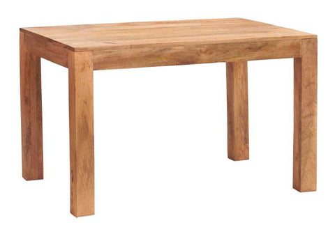 Lightly Stained Light Mango Hardwood Dining Set of 4 with Matt Finish and Chairs