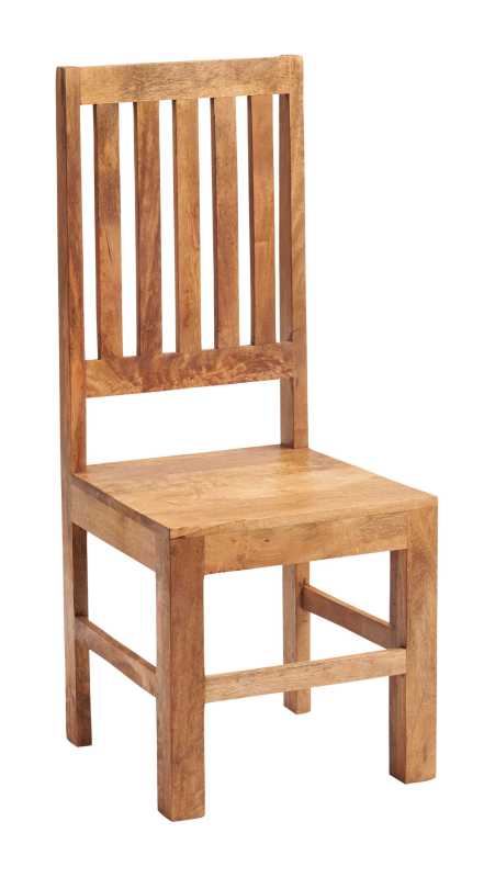 Lightly Stained Light Mango Hardwood Dining Set of 6 with Matt Finish and Chairs