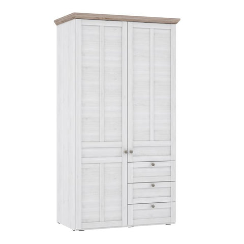 Versatile and Aesthetic 2 Door Wardrobe with Soft Close Mechanism