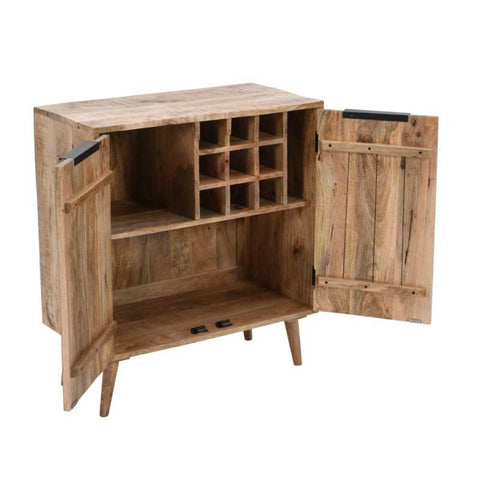 Stylish and Rustic Drinks Cabinet with Surrey Wood and Lacquered Finish