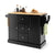 Sleek and Modern Island Cart with Rubberwood Countertop and Movable Wheels